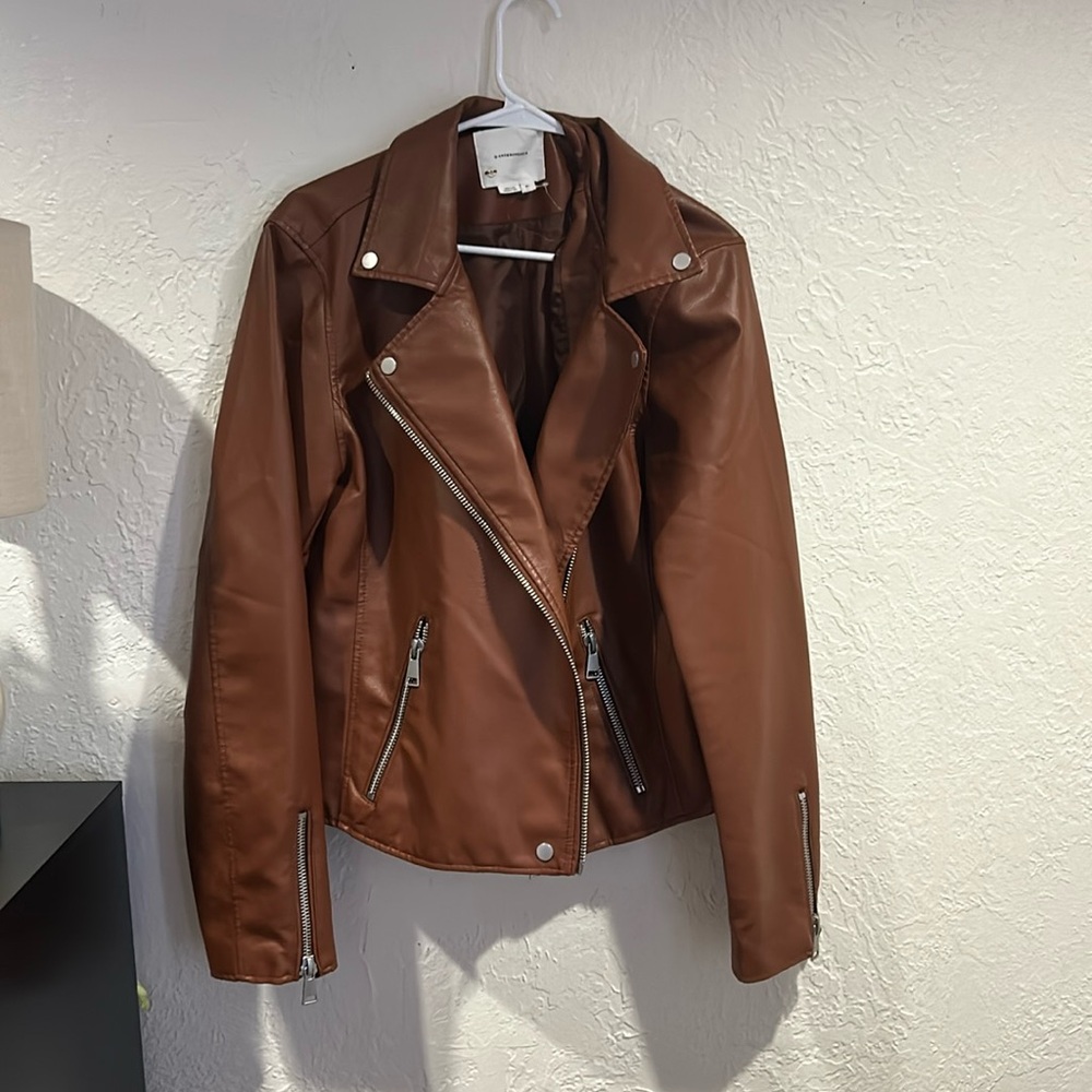 NWOT Anthropologie brown motor jacket